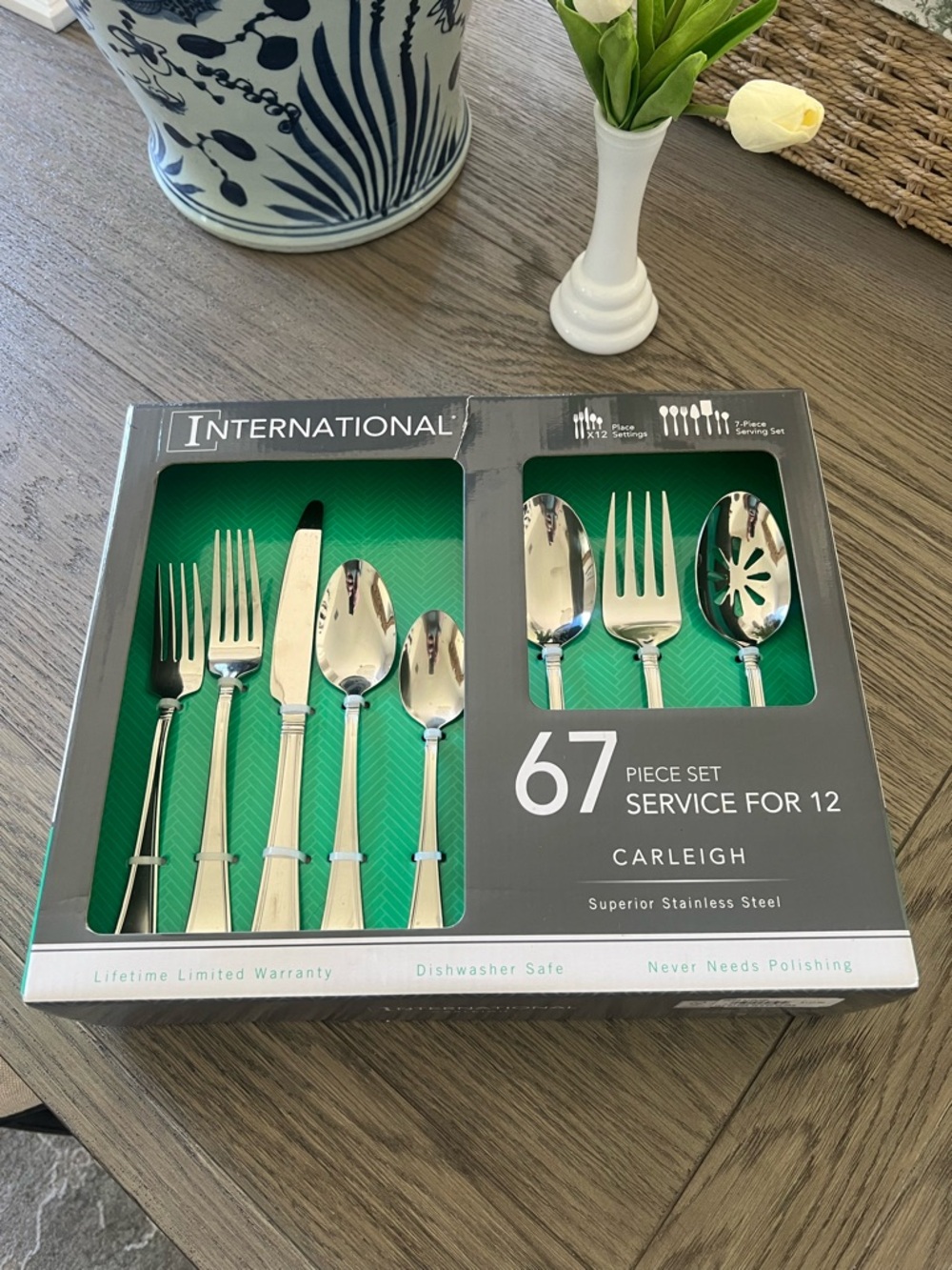26 International Carleigh Stainless Steel Flatware Set - Silver